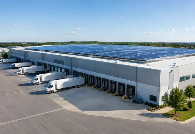 Distribution Center Photovoltaics Without Roof Risk